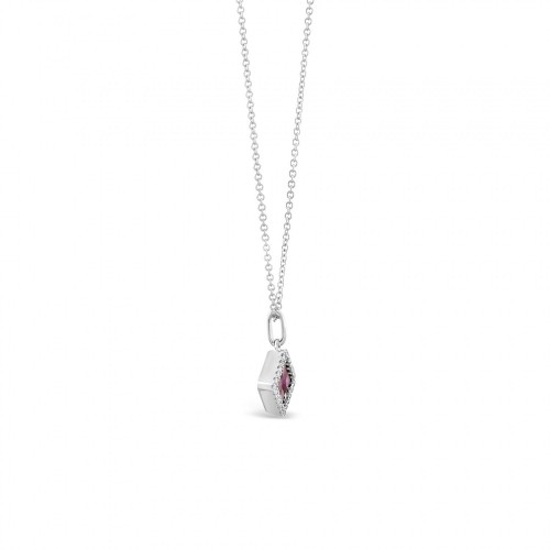 Necklace Κ18 with Brilliant & Ruby